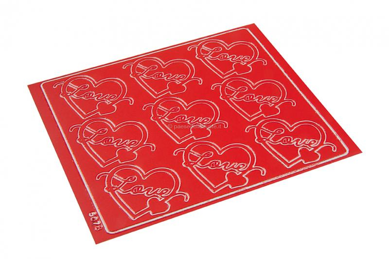 Etichette decorative con tema love - rosso