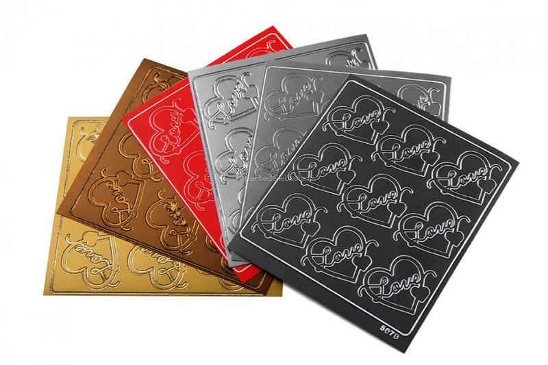 Etichette decorative con tema love