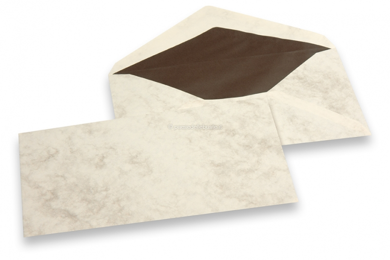 Buste color marmo - 96 x 181 mm, marrone marmo, fodera interna marrone