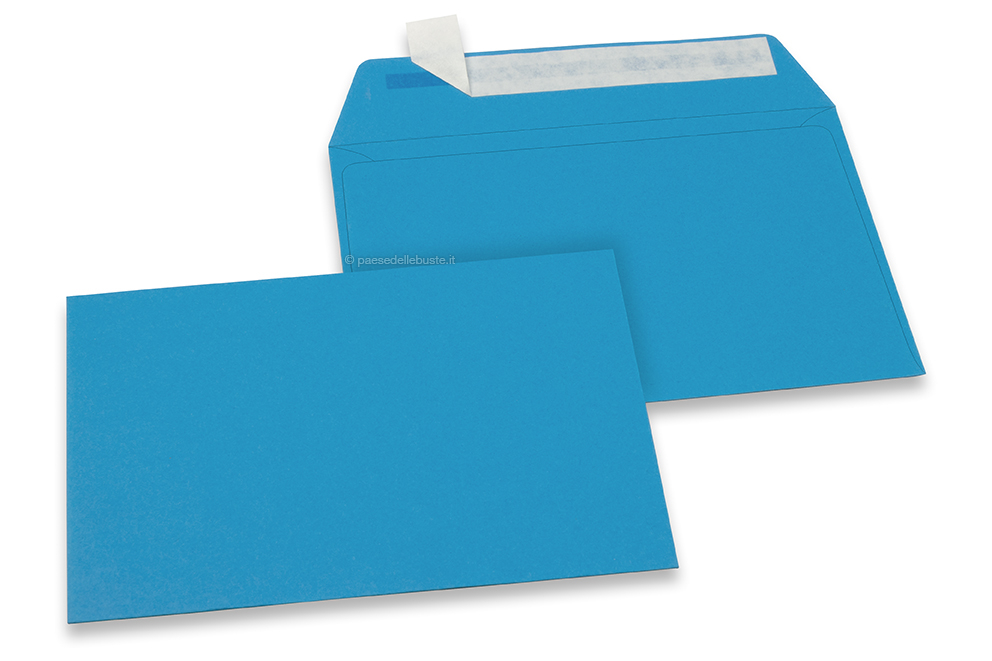Buste di carta colorate - Blu oceano, 114 x 162 mm 