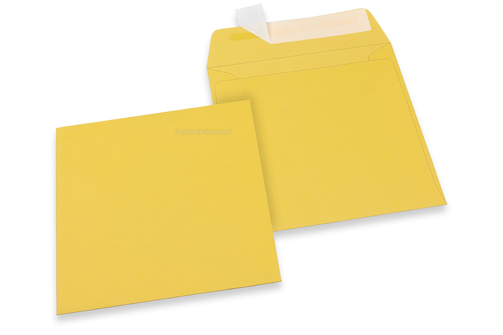 Buste di carta colorate - Giallo buttercup, 160 x 160 mm