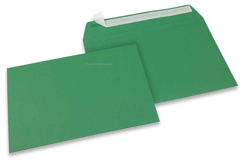 Buste di carta colorate - Verde scuro, 162 x 229 mm