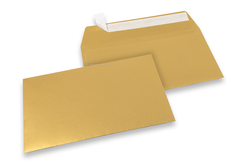 Buste di carta colorate - Oro metallizzato, 162 x 229 mm 