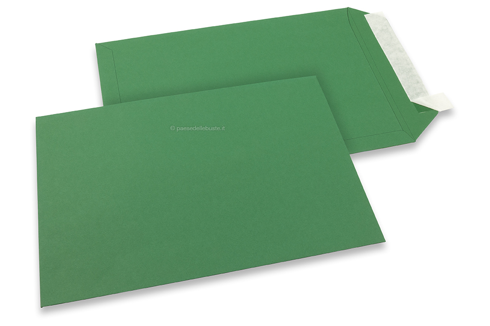 Buste di carta colorate - Verde scuro, 229 x 324 mm