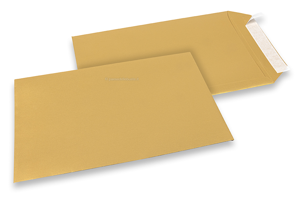 Buste di carta colorate - Oro metallizzato, 229 x 324 mm