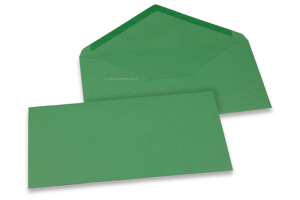 Buste colorate per biglietti d'auguri - verde scuro, 110 x 220 mm