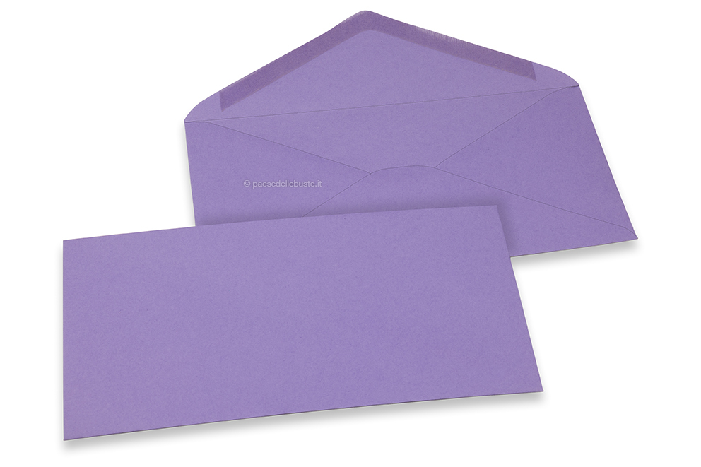 Buste colorate per biglietti d'auguri - viola, 110 x 220 mm