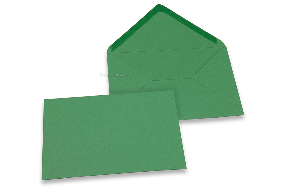 Buste colorate per biglietti d'auguri - verde scuro, 114 x 162 mm