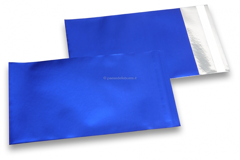 Buste metallizzate colorate opache blu scuro - 114 x 162 mm