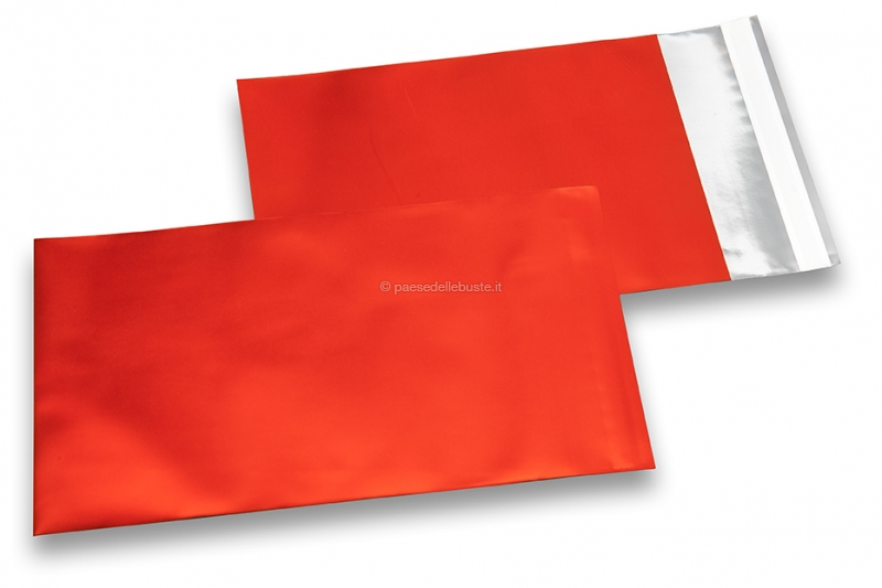 Buste metallizzate colorate opache rosso - 114 x 162 mm
