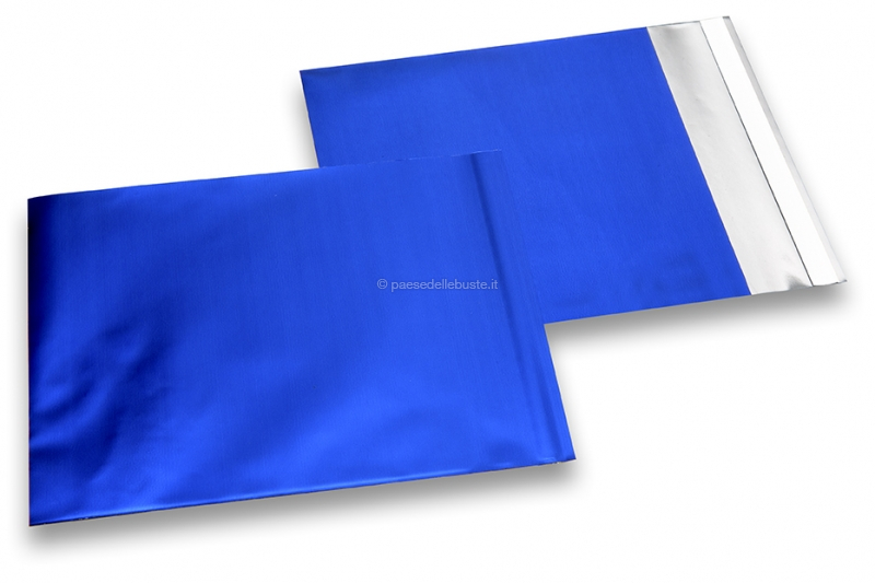 Buste metallizzate colorate opache blu scuro - 165 x 165 mm