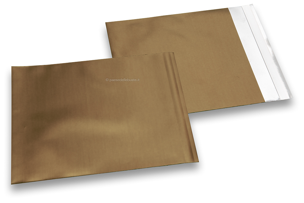 Buste metallizzate colorate opache bronzo - 165 x 165 mm