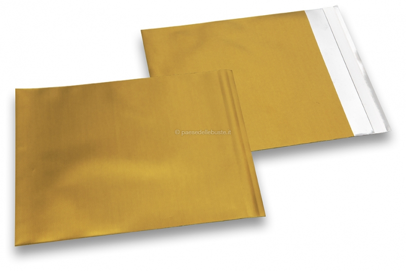 Buste metallizzate colorate opache oro - 165 x 165 mm