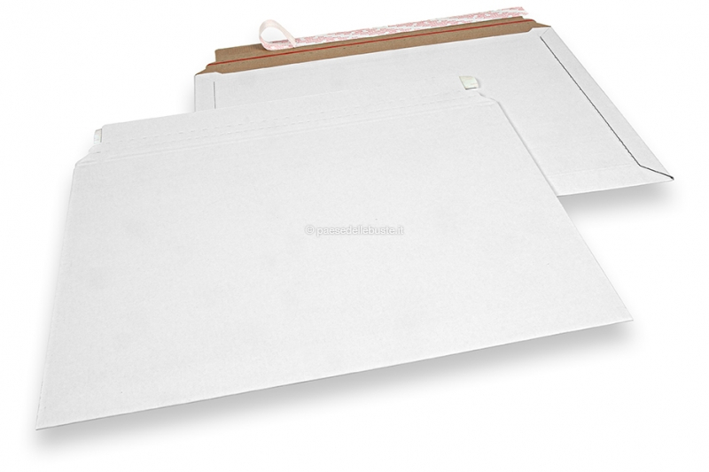 Buste di cartone ondulato bianco - 375 x 520 mm