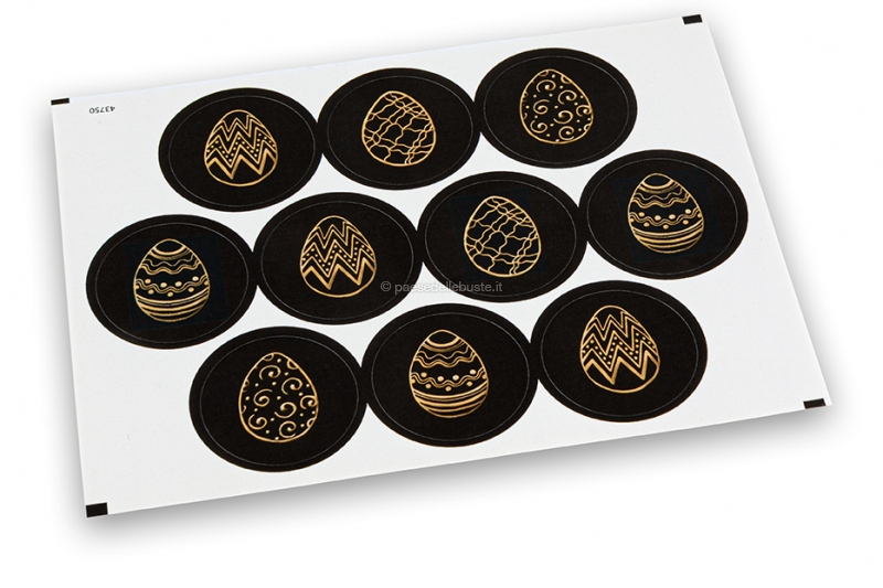 Etichette adesive Pasquali - Nero + giallo dorato