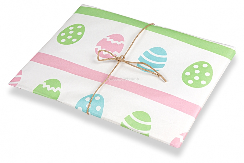 Confezione da 60 fogli di carta velina pasquale, senza acidi, colori primaverili