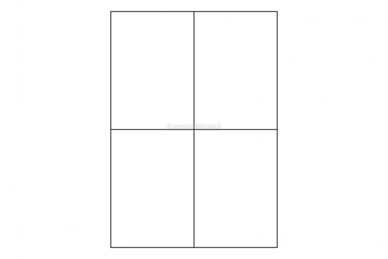 Etichette adesive per stampanti laser (bianco) - 4 articoli per foglio