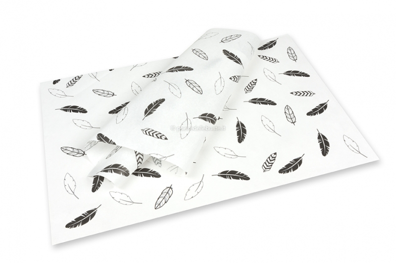 Carta velina - piume nere