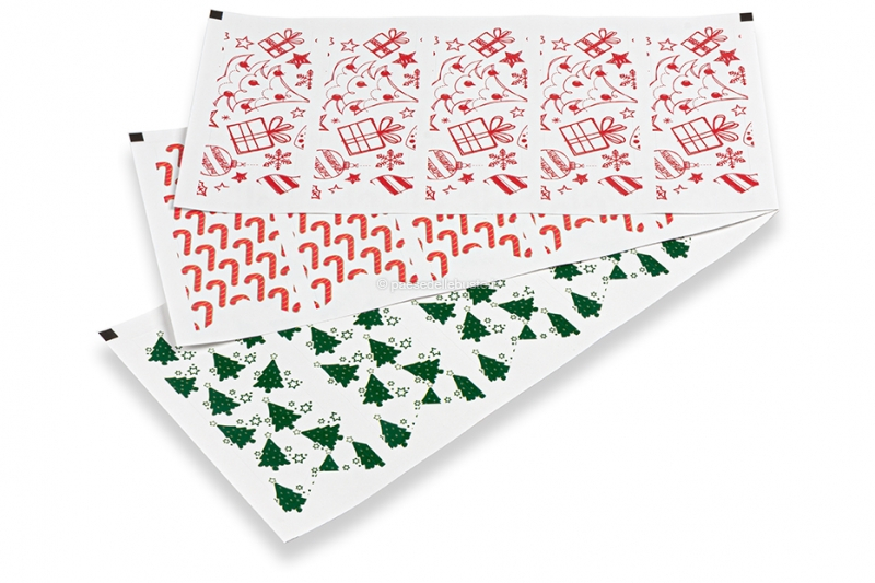 Etichette adesive chiudipacco natalizie