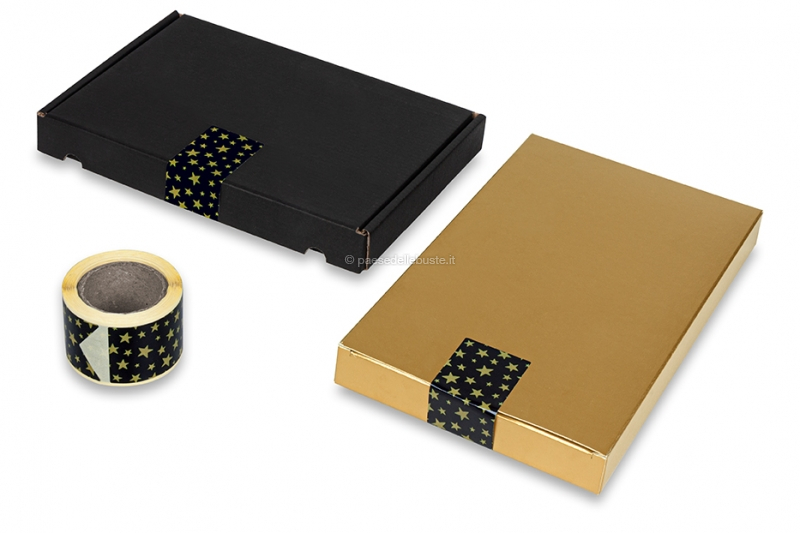 Etichette adesive chiudipacco stampate - stelle
