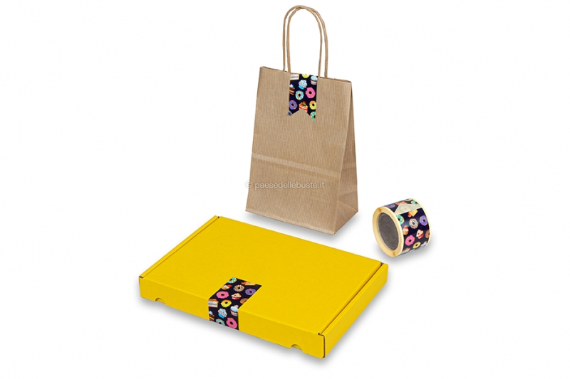 Etichette adesive chiudipacco stampate - dolciumi