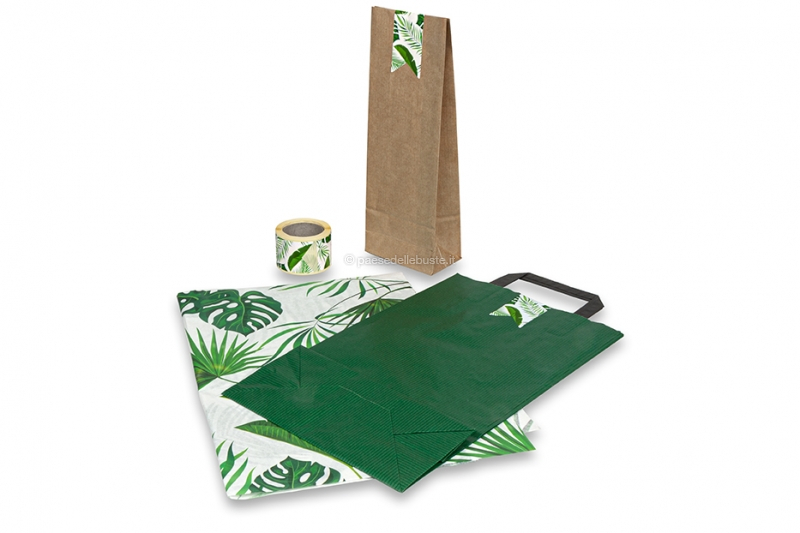 Etichette adesive chiudipacco stampate - giungla