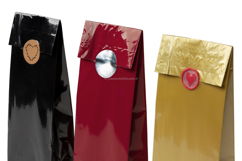 Ordinare online sacchetti colorati con fondo quadro