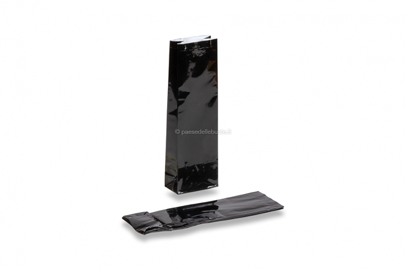 Sacchetti colorati con fondo quadro - nero 55 x 30 x 175 mm, 50 grammi