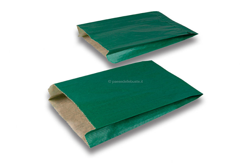 Sacchetti regalo in carta colorata - verde scuro, 150 x 210 x 40 mm