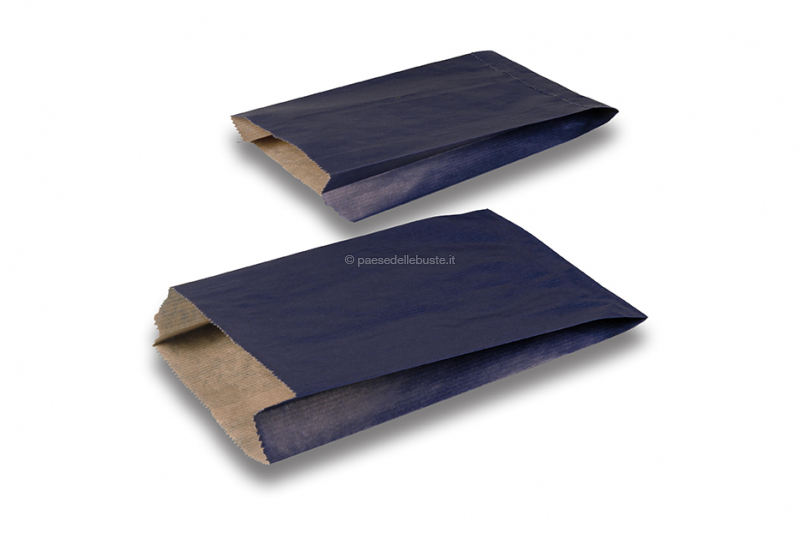 Sacchetti regalo in carta colorata - blu scuro, 150 x 210 x 40 mm