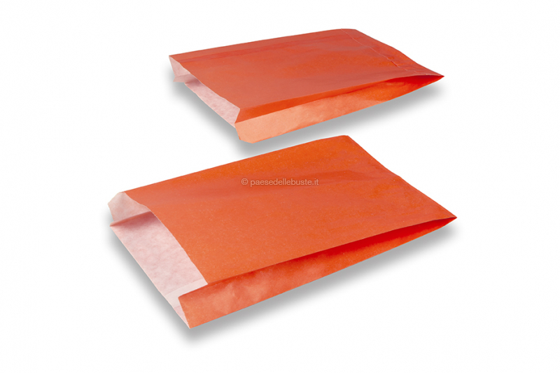 Sacchetti regalo in carta colorata - arancione, 150 x 210 x 40 mm