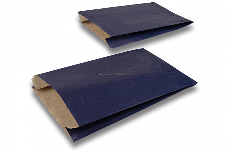 Sacchetti regalo in carta colorata - blu scuro, 200 x 320 x 70 mm
