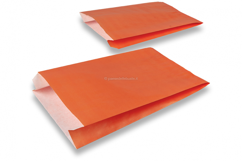 Sacchetti regalo in carta colorata - arancione, 200 x 320 x 70 mm