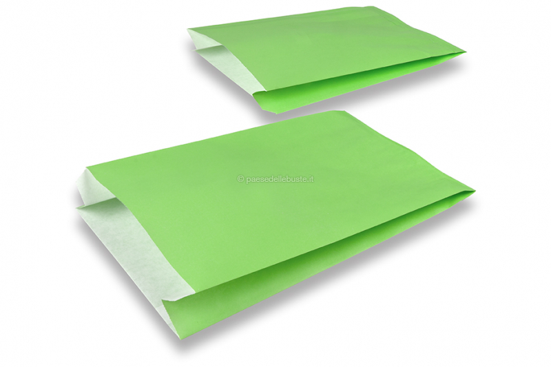 Sacchetti regalo in carta colorata - verde, 200 x 320 x 70 mm