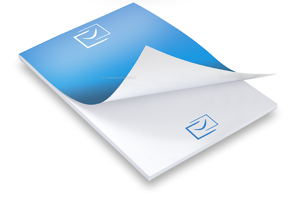 Block Notes personalizzati - 210 x 297 mm, copertina con laminato lucido