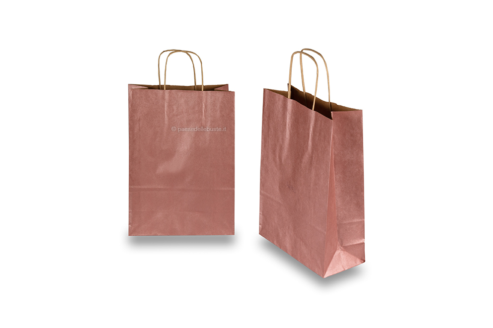 4 Sacchetti Regalo Di Medie Dimensioni In Carta Spessa 250 G/m² Con Manici, Velina E Biglietti, Disegni Dorati, Per Feste E Shopping