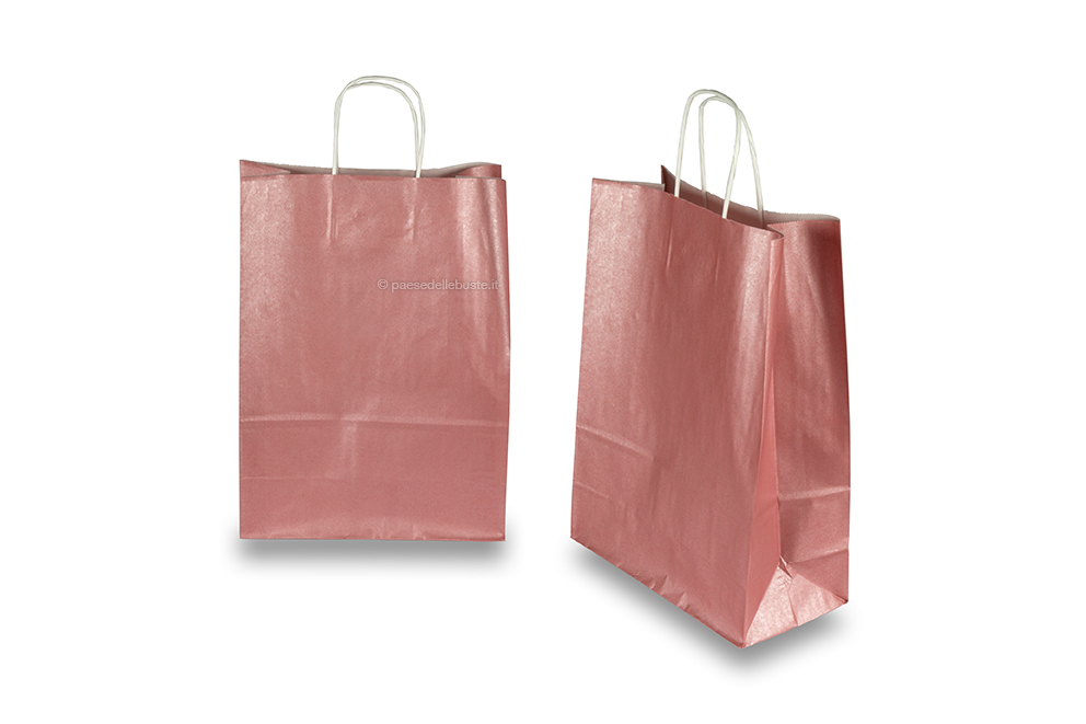 Sacchetti Regalo Carta Kraft - 16 Pezzi 20x15x8 Cm Con Manico, Colori Assortiti
