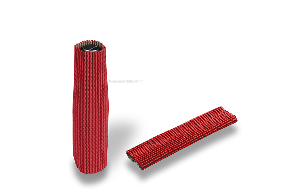 Manicotti protettivi in cartone rosso scuro - 23 cm altezza: per un diametro da 3,5 cm a 5,5 cm