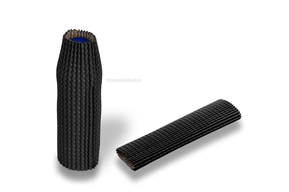 Manicotti protettivi in cartone nero - 24 cm altezza: per un diametro da 5 cm a 7 cm
