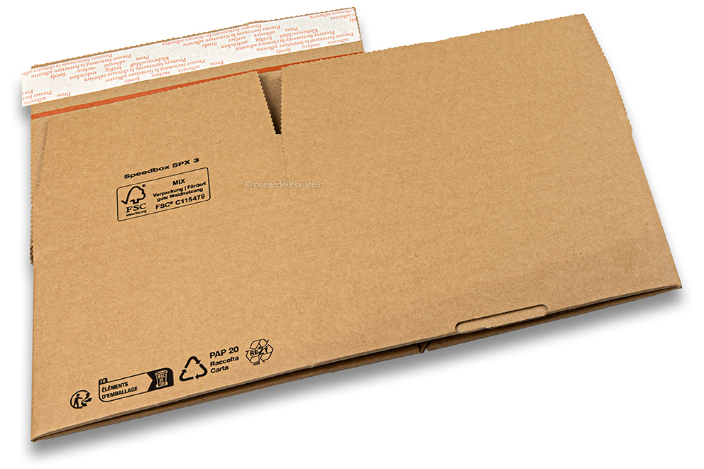 La scatola di cartone a montaggio rapido - marrone, 213 x 153 x 109 mm - SPX3