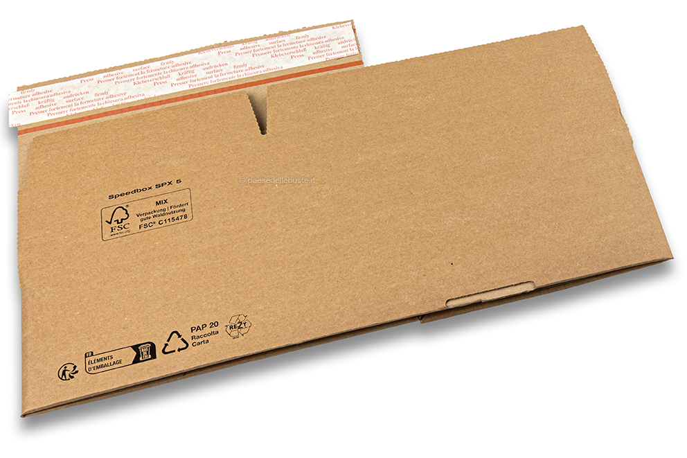 La scatola di cartone a montaggio rapido - marrone, 230 x 130 x 80 mm - SPX5