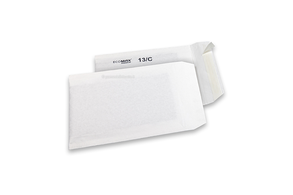Buste imbottite in carta Ecomax - 150 x 215 mm, 13/C, bianco